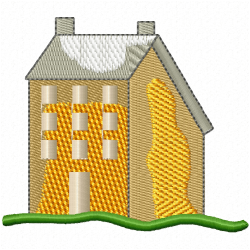 Buildings Embroidery Design 8 Buildings Embroidery Design 8